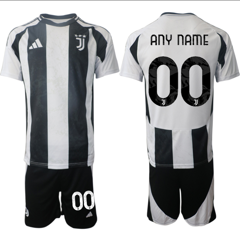 Men 2024-2025 Club Juventus home Black Customized Soccer Jersey->customized soccer jersey->Custom Jersey